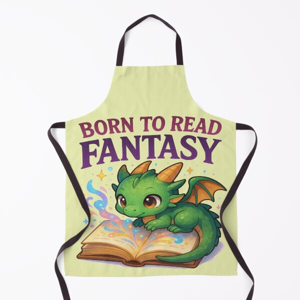 Item preview, Born To Read Fantasy | Cute Chibi Dragon & Magical Book designed and sold by BookedAndDesign.