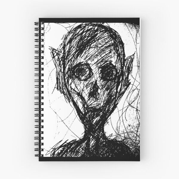 Item preview, Dark Creature Sketch Blackwork Art designed and sold by NocturnalVault.