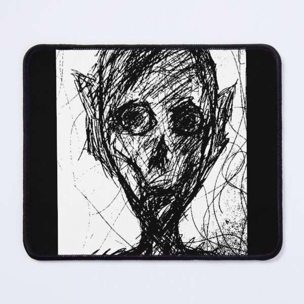 Item preview, Dark Creature Sketch Blackwork Art designed and sold by NocturnalVault.