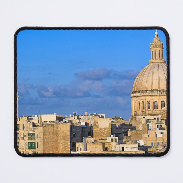 Item preview, Iconic Valletta Skyline with Basilica of Our Lady of Mount Carmel Dome and St Paul's Pro-Cathedral Spire, Malta designed and sold by goceris.