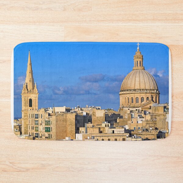 Item preview, Iconic Valletta Skyline with Basilica of Our Lady of Mount Carmel Dome and St Paul's Pro-Cathedral Spire, Malta designed and sold by goceris.