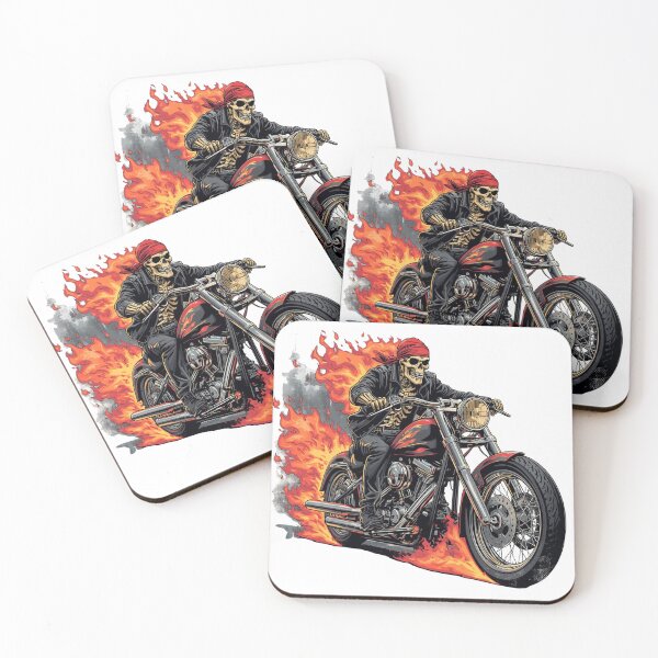 Item preview, Skeleton Biker Motorcycle Flame designed and sold by muhammadkhafidh.