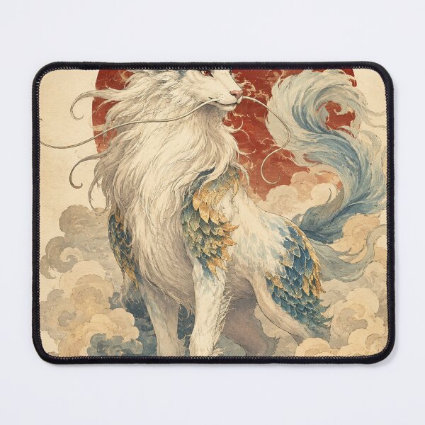 Item preview, Mystical Hakutaku Yokai Woodblock designed and sold by Ocelot-T.