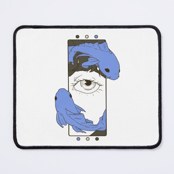 Item preview, Eye and Koi fish -Blue- illustration - Comic style designed and sold by Houst-cn.