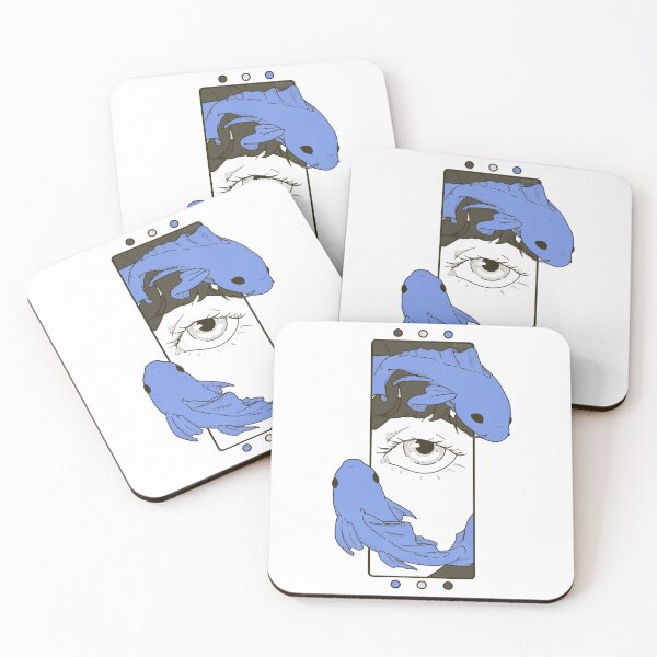 Item preview, Eye and Koi fish -Blue- illustration - Comic style designed and sold by Houst-cn.