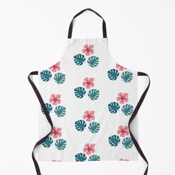 Item preview, Tropical Pink Hibiscus and Monstera Leaves Vector Sticker designed and sold by ElenMart.