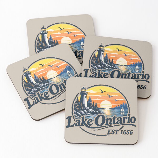 Item preview, Retro Sunset Great Lakes Lake Ontario  designed and sold by gear-posters.