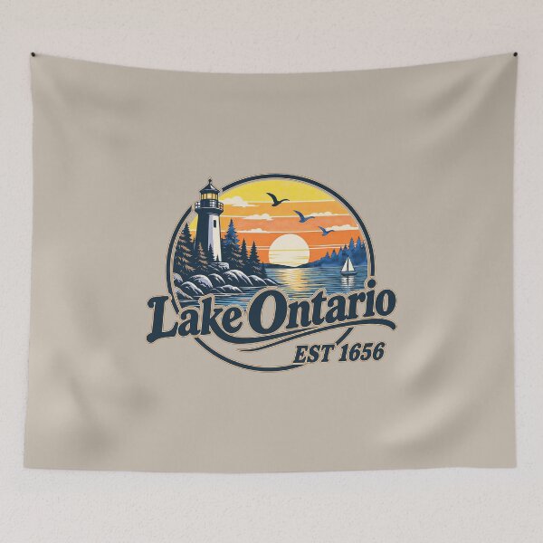 Item preview, Retro Sunset Great Lakes Lake Ontario  designed and sold by gear-posters.