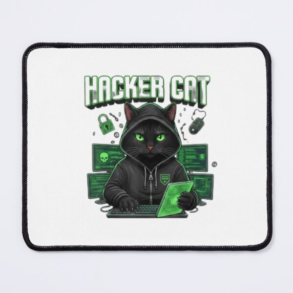 Item preview, Hacker Cat – Cute Cyber Cat designed and sold by Cherkaou-med.