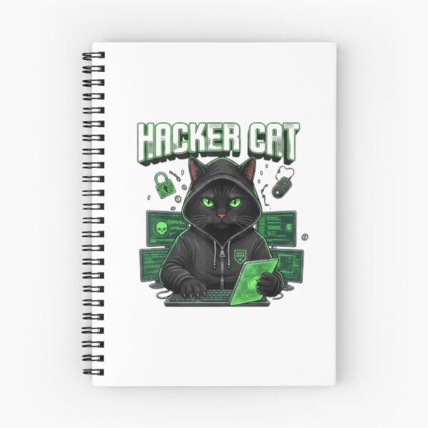 Item preview, Hacker Cat – Cute Cyber Cat designed and sold by Cherkaou-med.