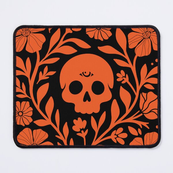 Item preview, Orange Third Eye Skull Botanical designed and sold by imaniko.