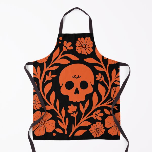 Item preview, Orange Third Eye Skull Botanical designed and sold by imaniko.