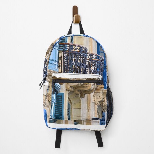 Item preview, House with Blue Traditional Maltese Wooden Balconies in Valletta, Malta designed and sold by goceris.