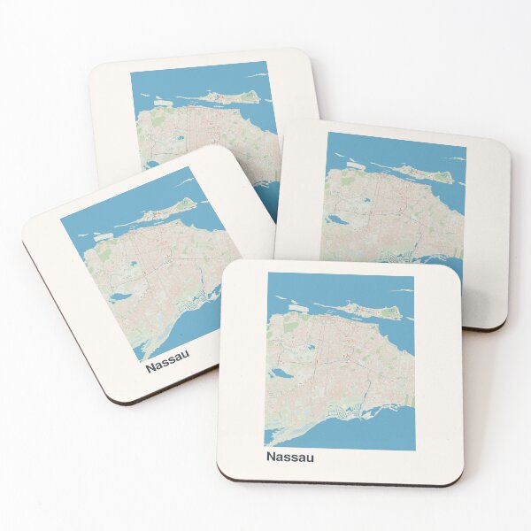 Item preview, Nassau Minimalistic Map Art designed and sold by MapsNerd.