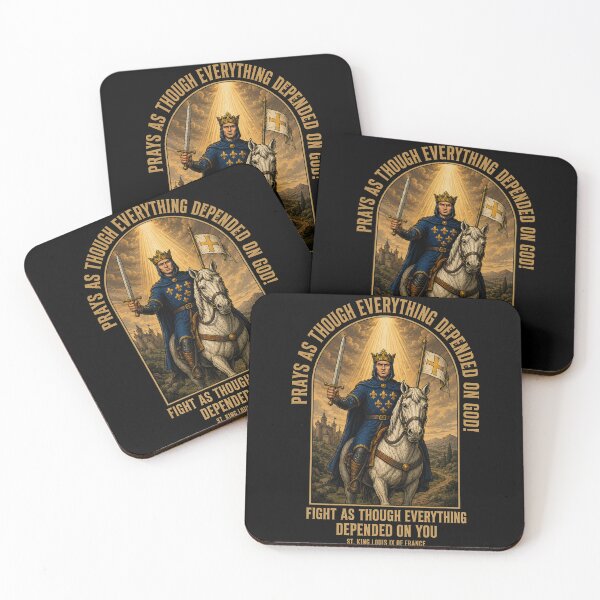 Item preview, Saint Louis IX | Pray & Fight designed and sold by C-ByGrace.