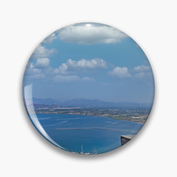 Item preview, Historic Stone Bell Tower at Palamidi Fortress Overlooking Nafplio Harbor and Bourtzi Castle, Greece designed and sold by goceris.