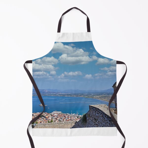 Item preview, Historic Stone Bell Tower at Palamidi Fortress Overlooking Nafplio Harbor and Bourtzi Castle, Greece designed and sold by goceris.