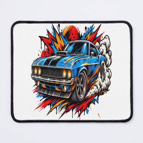 Item preview, Classic Muscle Car Burnout Graffiti Splatter Streetwear Art designed and sold by shemodas.