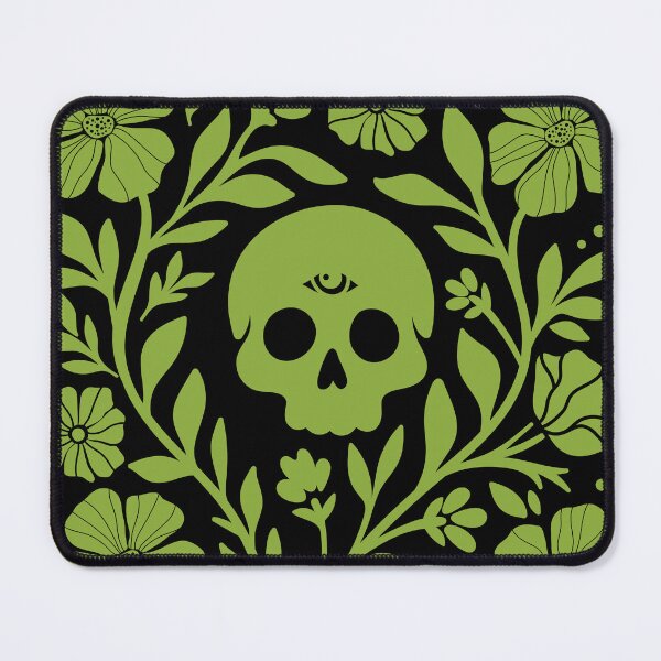 Item preview, Poison Green Third Eye Skull Botanical designed and sold by imaniko.