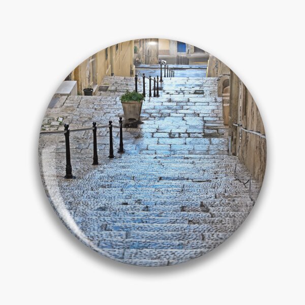 Item preview, Historic Narrow Street with Stone Staircase and Traditional Balconies in Valletta, Malta designed and sold by goceris.