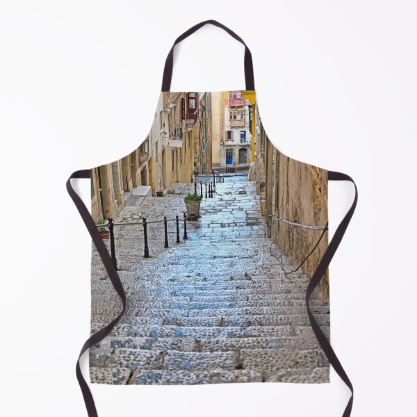 Item preview, Historic Narrow Street with Stone Staircase and Traditional Balconies in Valletta, Malta designed and sold by goceris.