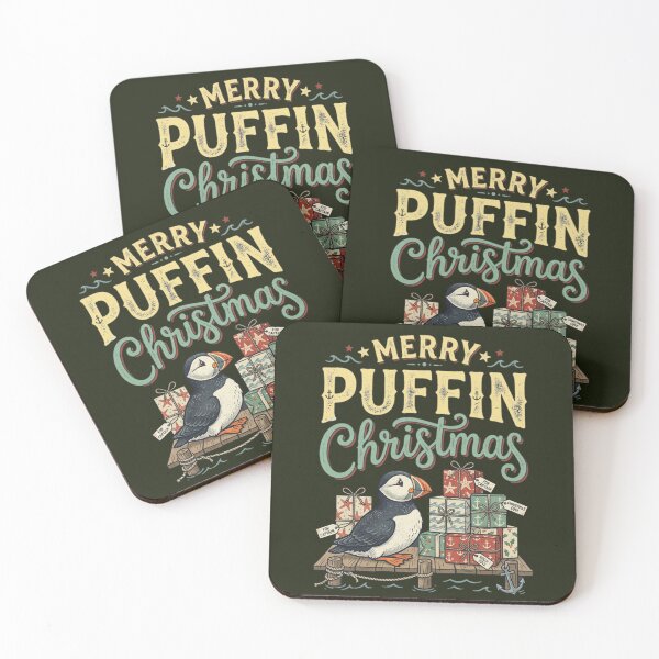 Item preview, Merry Puffin Christmas Nautical Holiday designed and sold by PunchDrop.