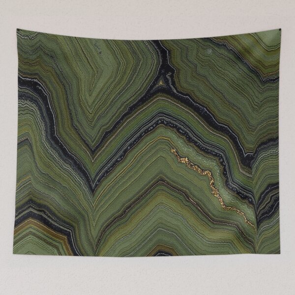 Item preview, Forest Green Chevron Onyx Bands designed and sold by IntelliMindDesigns.