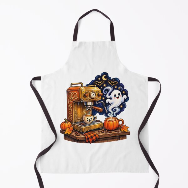 Item preview, Halloween Coffee Ghost Pumpkin Coffee Machine Spooky Autumn designed and sold by MrDev.