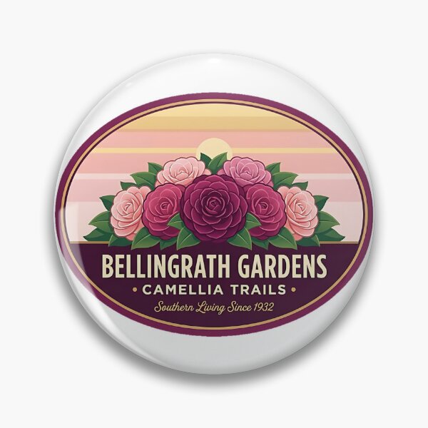 Item preview, Bellingrath Gardens Camellia Trails Oval Badge Sticker designed and sold by DetourDgn.
