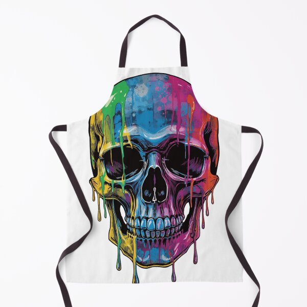 Item preview, Colorful Dripping Paint Skull Art designed and sold by muhammadkhafidh.