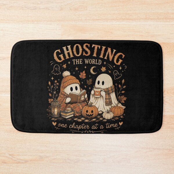 Item preview, Ghosting The World One Chapter at a Time, Bookish Ghost Halloween, Reading Ghost, Fall Book Lover designed and sold by CatiaStudioArt.