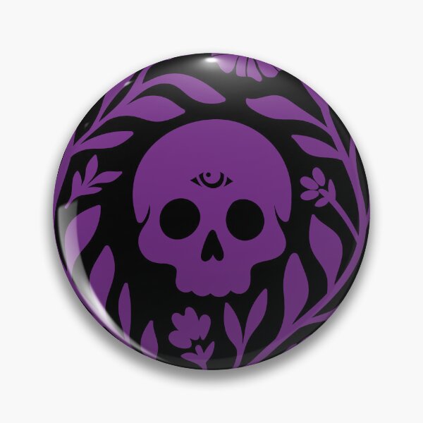 Item preview, Purple Third Eye Skull Botanical designed and sold by imaniko.