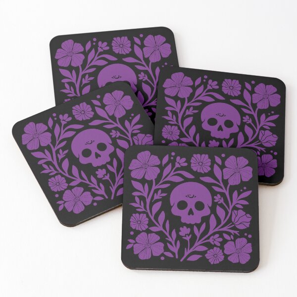 Item preview, Purple Third Eye Skull Botanical designed and sold by imaniko.