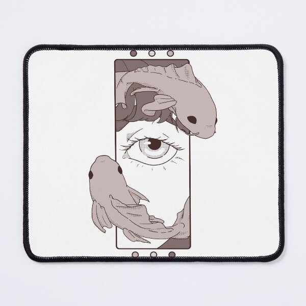 Item preview, Eye and Koi fish -Grey- illustration - Comic style designed and sold by Houst-cn.