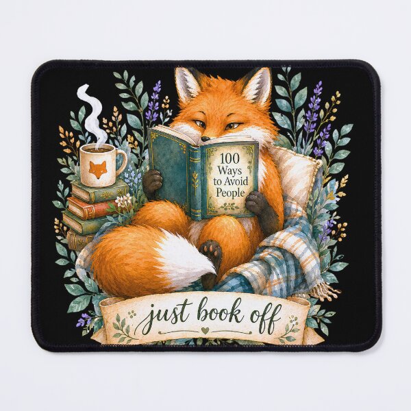 Item preview, Just Book Off - Cute Introvert Fox Reading Book designed and sold by Marukami99.