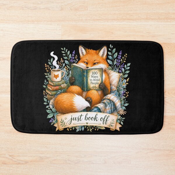 Item preview, Just Book Off - Cute Introvert Fox Reading Book designed and sold by Marukami99.