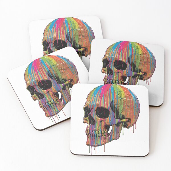Item preview, Side View Rainbow Melting Paint Skull designed and sold by muhammadkhafidh.