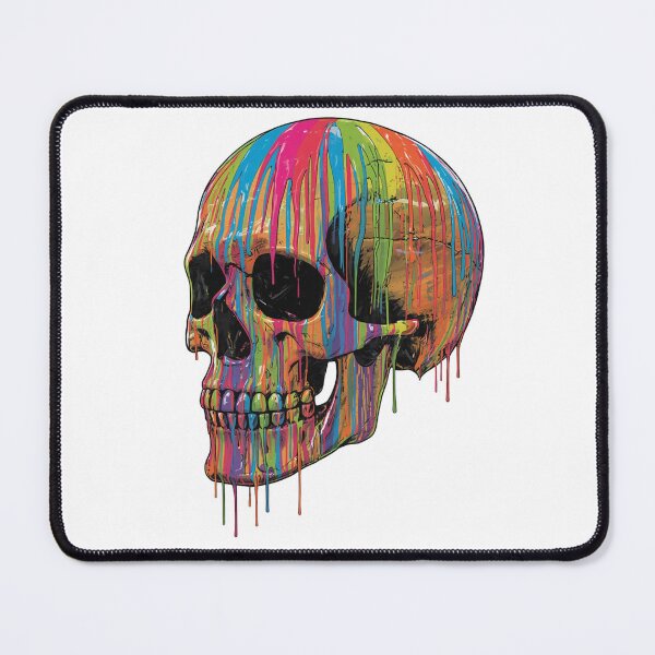Item preview, Side View Rainbow Melting Paint Skull designed and sold by muhammadkhafidh.
