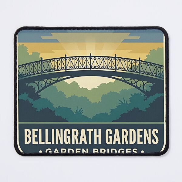 Item preview, Bellingrath Gardens Iron Footbridge Crest Badge Sticker designed and sold by DetourDgn.