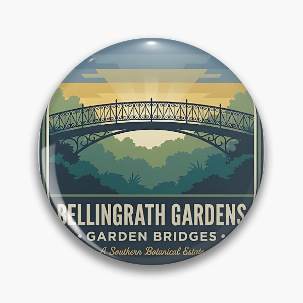 Item preview, Bellingrath Gardens Iron Footbridge Crest Badge Sticker designed and sold by DetourDgn.