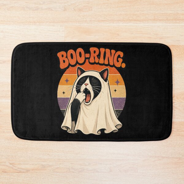 Item preview, Boo-ring Bored Ghost Cat Funny Halloween Meme designed and sold by Retro Whiskers.