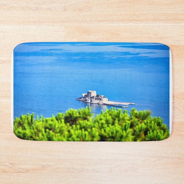 Item preview, Aerial View of Bourtzi Venetian Water Fortress in Nafplio Harbor, Greece designed and sold by goceris.