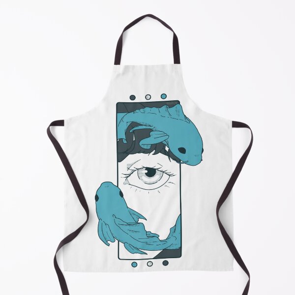 Item preview, Eye and Koi fish -Light blue- illustration - Comic style designed and sold by Houst-cn.