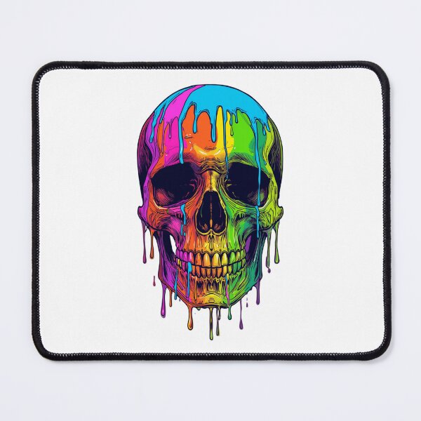 Item preview, Vibrant Neon Paint Dripping Skull Design designed and sold by muhammadkhafidh.