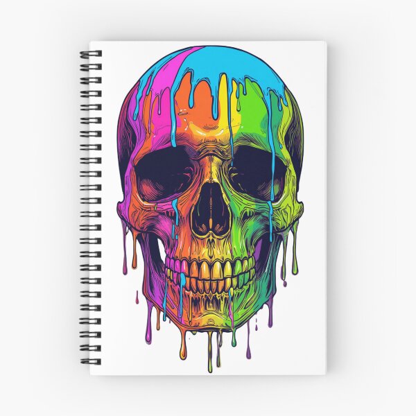 Item preview, Vibrant Neon Paint Dripping Skull Design designed and sold by muhammadkhafidh.