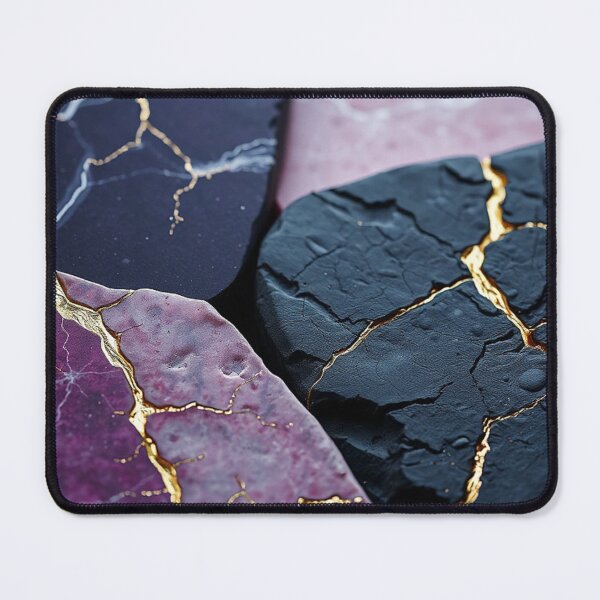 Item preview, Blush Black Gold Kintsugi Marble designed and sold by IntelliMindDesigns.