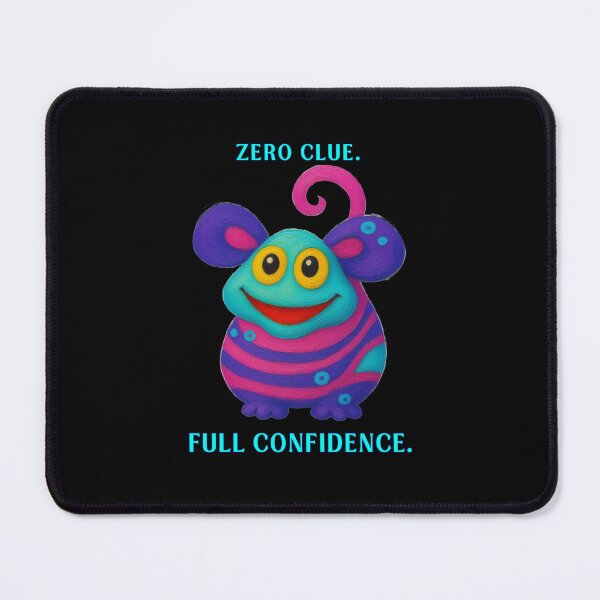 Item preview, Zero Clue, Full Confidence - Funny Colorful Weird Creature designed and sold by PatykArt.
