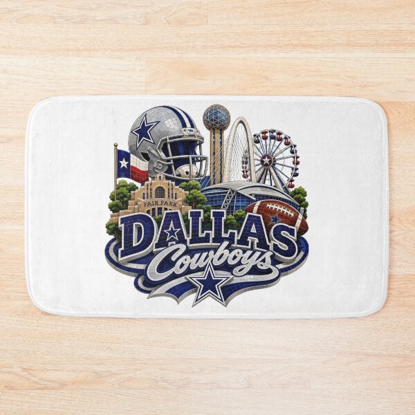 Item preview, Mosaic Dallas Skyline Sports Fan Landmark Collage designed and sold by BlasiseDS.
