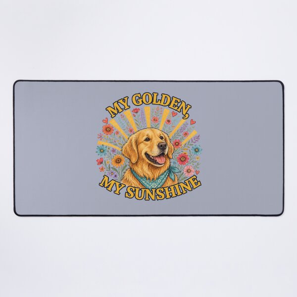Item preview, My Golden, My Sunshine – Floral Golden Retriever designed and sold by NinaCreator.