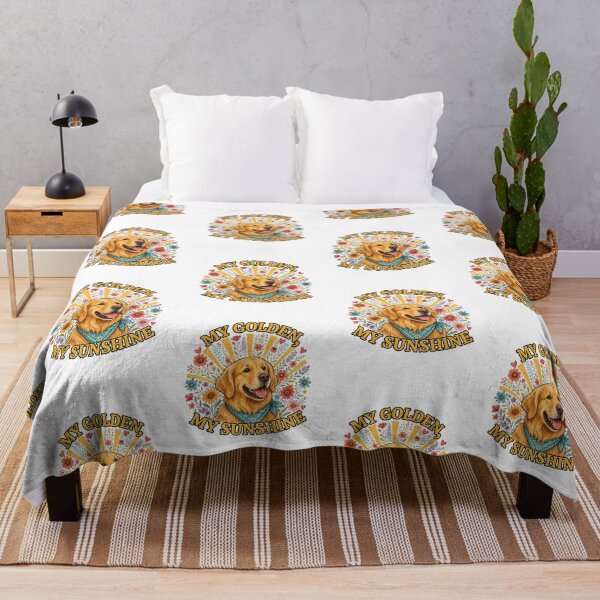 Item preview, My Golden, My Sunshine – Floral Golden Retriever designed and sold by NinaCreator.
